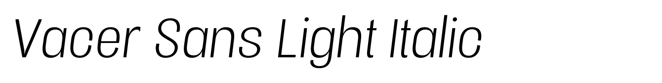 Vacer Sans Light Italic
